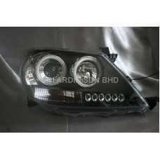 Toyota Fortuner 06-11 Black Projector Headlamp w Ring & LED